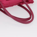 PRADA Hand Bag Nylon Pink Silver Auth 165606-7