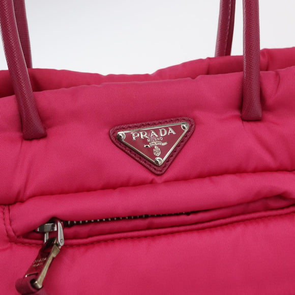 PRADA Handtasche Nylon Pink Silber Original 165607