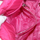 PRADA Hand Bag Nylon Pink Silver Auth 165607-24