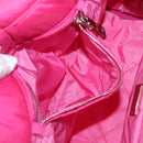 PRADA Hand Bag Nylon Pink Silver Auth 165607-26