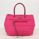 PRADA Handtasche Nylon Pink Silber Original 165607-12
