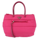 PRADA Handtasche Nylon Pink Silber Original 165607-13