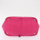PRADA Hand Bag Nylon Pink Silver Auth 165607-5