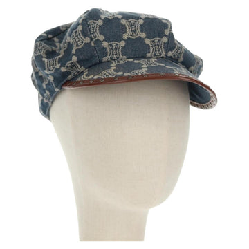 CELINE Macadam Canvas Cap Blue Auth 165608V