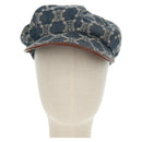 CELINE Macadam Canvas Cap Blue Auth 165608V-13