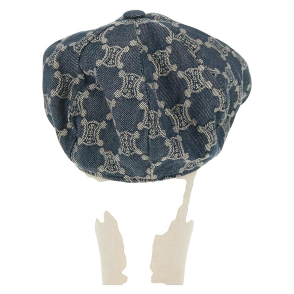 CELINE Macadam Canvas Cap Blue Auth 165608V