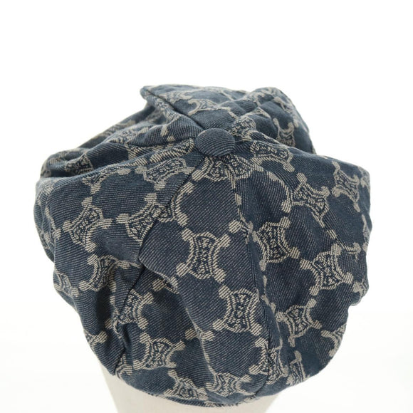 CELINE Macadam Canvas Cap Blau Auth 165608V