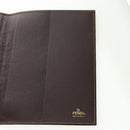 FENDI Beads Day Planner Cover Leather Brown Auth 165609V-18