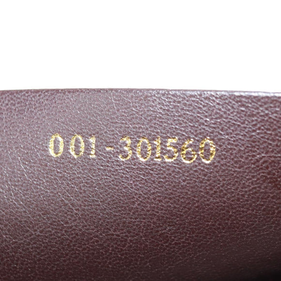 FENDI Beads Day Planner Cover Leather Brown Auth 165609V