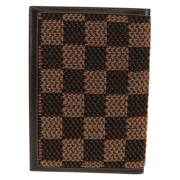 FENDI Beads Day Planner Cover Leather Brown Auth 165609V - 0