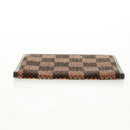 FENDI Beads Day Planner Cover Leather Brown Auth 165609V-4