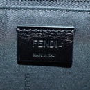 FENDI Zucca Canvas Shoulder Bag Black Brown Auth 165610SAM-18