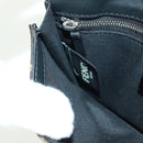 FENDI Zucca Canvas Shoulder Bag Black Brown Auth 165610SAM-21