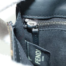 FENDI Zucca Canvas Shoulder Bag Black Brown Auth 165610SAM-22