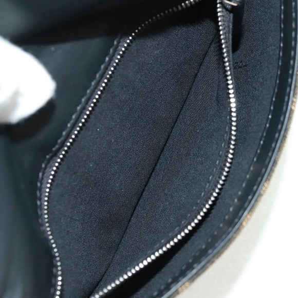 FENDI Zucca Canvas Shoulder Bag Black Brown Auth 165610SAM