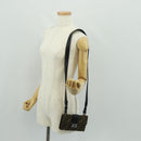 FENDI Zucca Canvas Shoulder Bag Black Brown Auth 165610SAM-25