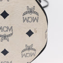 MCM Vicetos Logogram Shoulder Bag PVC Leather White Gold Auth 165611-10