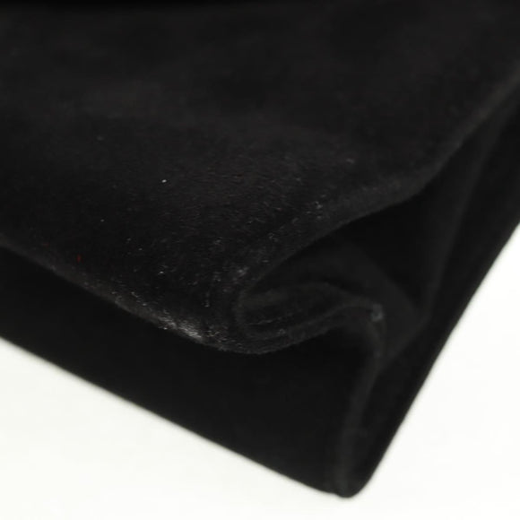 Salvatore Ferragamo Umhängetasche Wildleder Schwarz Gold Authentisch 165613V