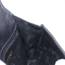 CHANEL Pouch Lamb Skin Black Gold CC Auth 165615-20