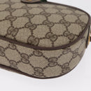 GUCCI GG Supreme Web Sherry Line Bag PVC Beige Gold 007 58 6112 4023 Auth 165618-15