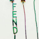FENDI Necklace metal Blue Green pink Auth 165619SAM-3