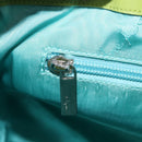 Salvatore Ferragamo Hand Bag Patent leather 2way Green Silver Auth 165620-22