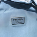 PRADA Backpack Nylon Light Blue Silver Auth 165621-21