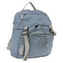 PRADA Backpack Nylon Light Blue Silver Auth 165621-1