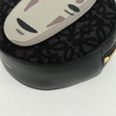 LOEWE Spirited Away Cookie Pouch Pouch Leather Black Gold Auth 165625SM-17