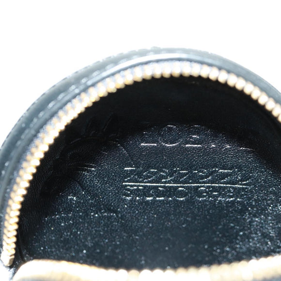 LOEWE Spirited Away Cookie Pouch Pouch Leather Black Gold Auth 165625SM