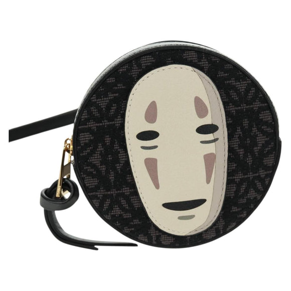 LOEWE Spirited Away Cookie Pouch Pouch Leather Black Gold Auth 165625SM