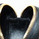 LOEWE Spirited Away Cookie Pouch Pouch Leather Black Gold Auth 165625SM-23