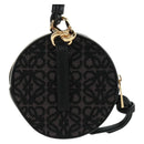 LOEWE Spirited Away Cookie Pouch Pouch Leather Black Gold Auth 165625SM-3