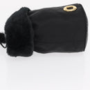 CELINE Pouch Nylon Black Gold Auth 165627-5