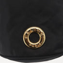 CELINE Pouch Nylon Black Gold Auth 165627-8
