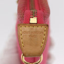 LOUIS VUITTON Antigua Pochette Plat PM Pouch Pink Rose M40068 LV Auth 165628-8