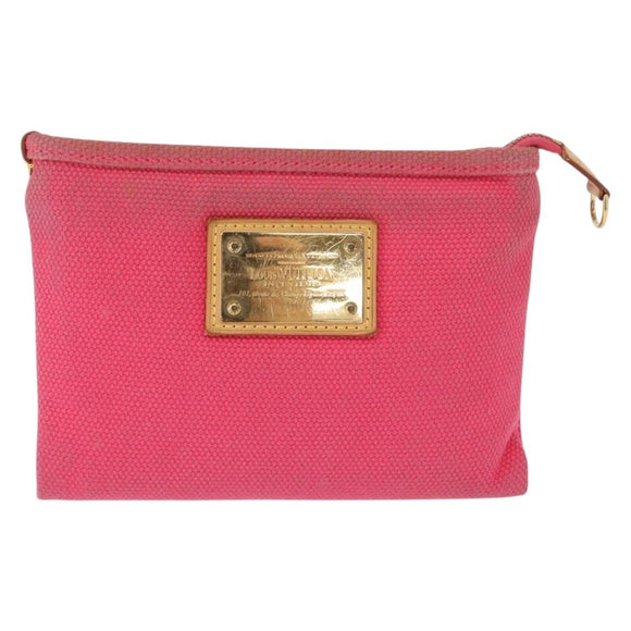 LOUIS VUITTON Antigua Pochette Plat PM Pouch Pink Rose M40068 LV Auth 165628