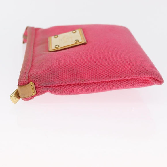 LOUIS VUITTON Antigua Pochette Plat PM Pouch Pink Rose M40068 LV Auth 165628