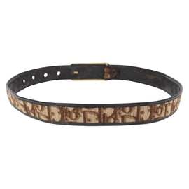 Christian Dior Trotter Canvas Belt 32.3"" Brown Auth 165630 - 0