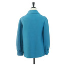 Salvatore Ferragamo Jacket Wool Light Blue Auth 165633-2