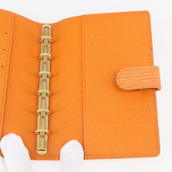 LOUIS VUITTON Epi Agenda PM Day Planner Cover Orange Mandarin R2005H Auth 165636