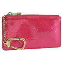 LOUIS VUITTON Vernis Pochette Cles Coin Purse Fuchsia Pink M91250 LV Auth 165637-1
