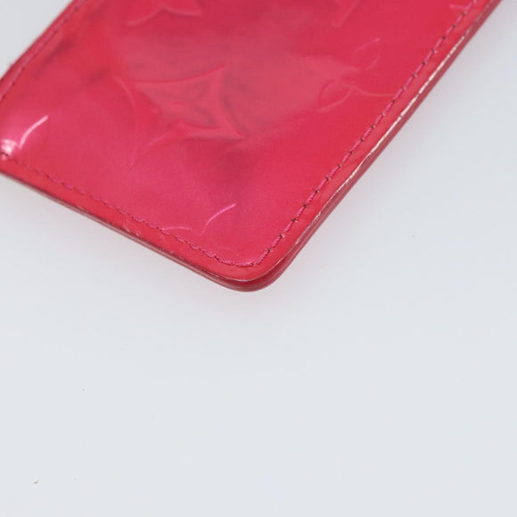 LOUIS VUITTON Vernis Pochette Cles Coin Purse Fuchsia Pink M91250 LV Auth 165637