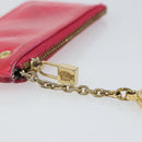LOUIS VUITTON Vernis Pochette Cles Coin Purse Fuchsia Pink M91250 LV Auth 165637-9
