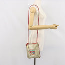 LOEWE Anagram Shoulder Bag Leather Gold Auth 165638-21
