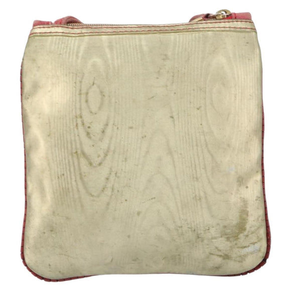 LOEWE Anagram Shoulder Bag Leather Gold Auth 165638