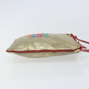 LOEWE Anagram Shoulder Bag Leather Gold Auth 165638-3
