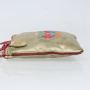 LOEWE Anagram Shoulder Bag Leather Gold Auth 165638-4