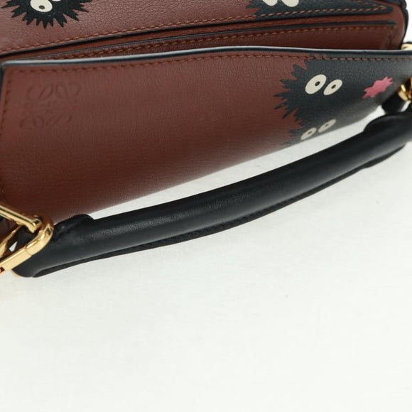 LOEWE Puzzle Bag Mini - Makkuro Kurosuke Bag Leather 2way Brown Auth 165639SM