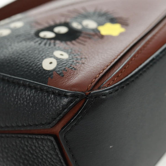LOEWE Puzzle Bag Mini - Makkuro Kurosuke Bag Leather 2way Brown Auth 165639SM